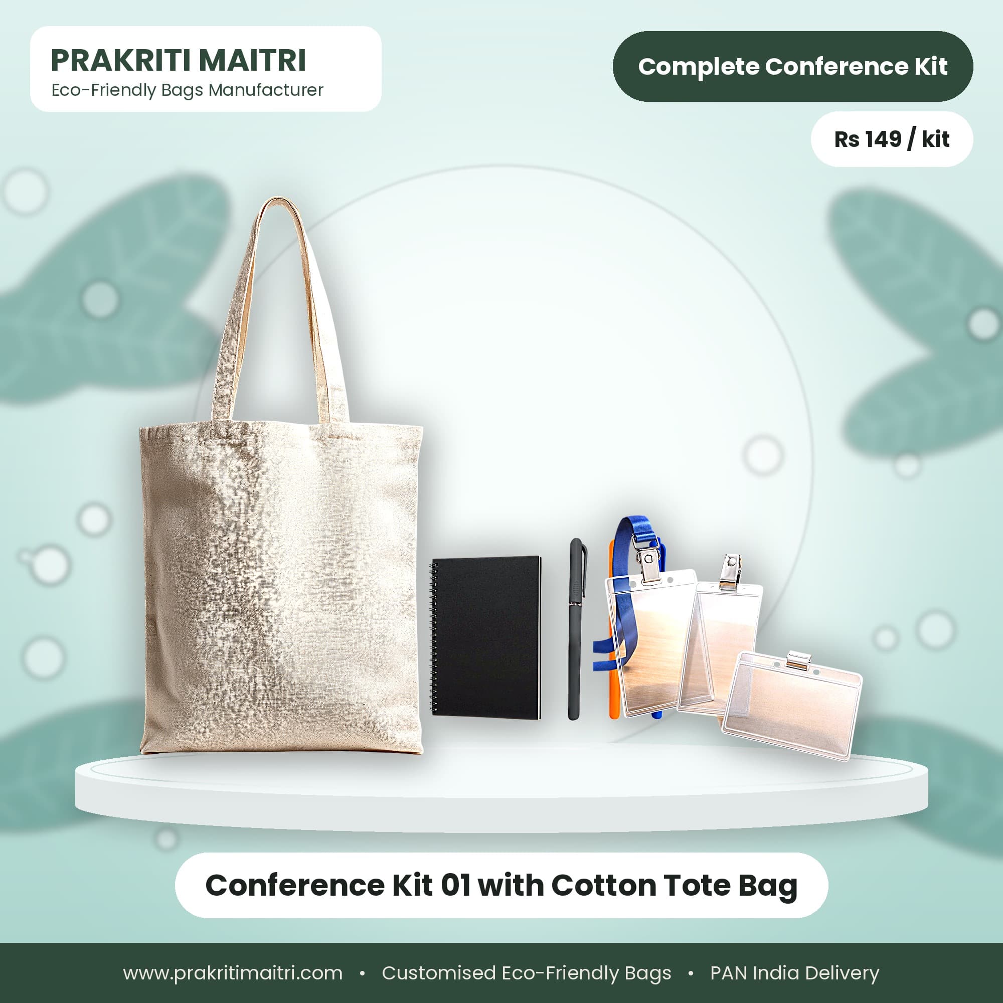 Conference Kit 01 with Cotton Tote Bag