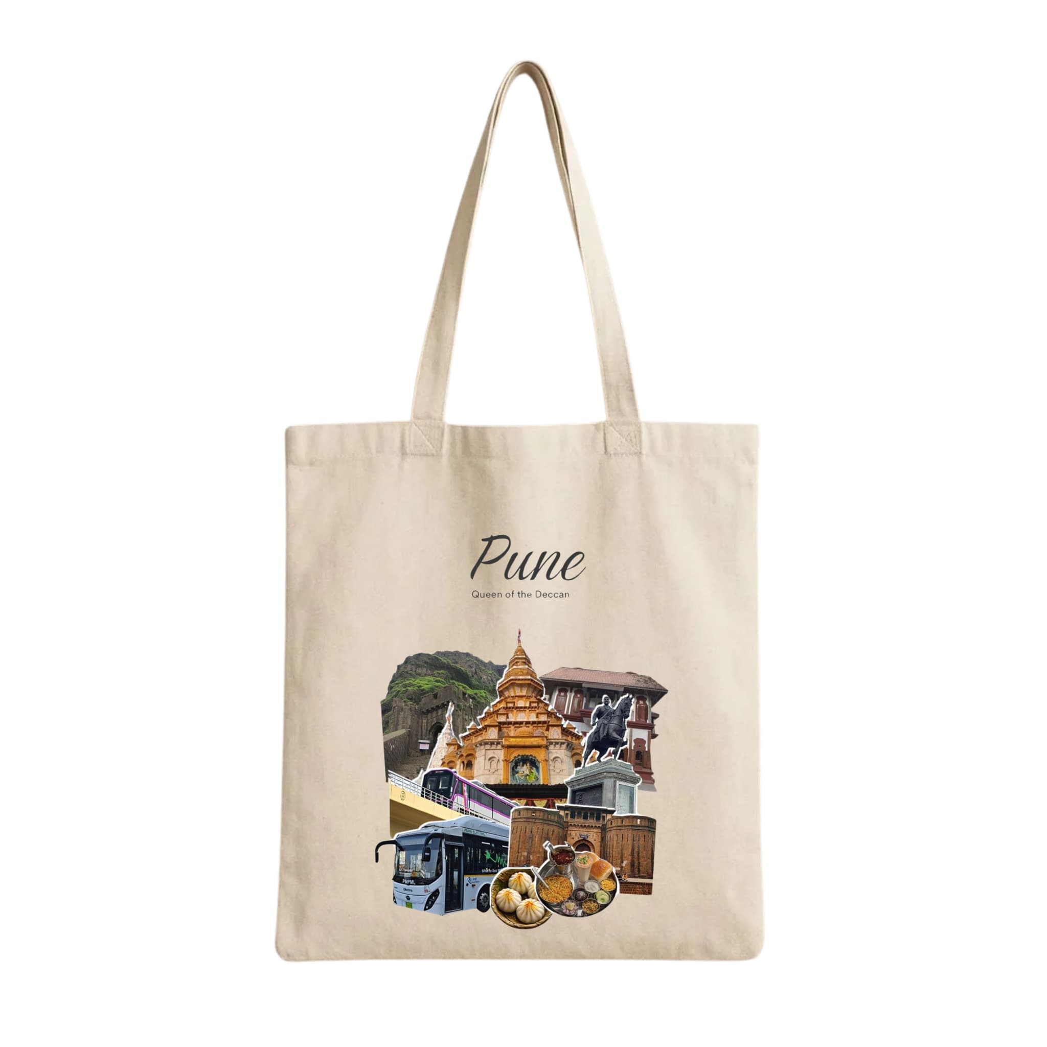 Tote Bags (Pune Queen of the Deccan) 230 GSM Cotton Bags