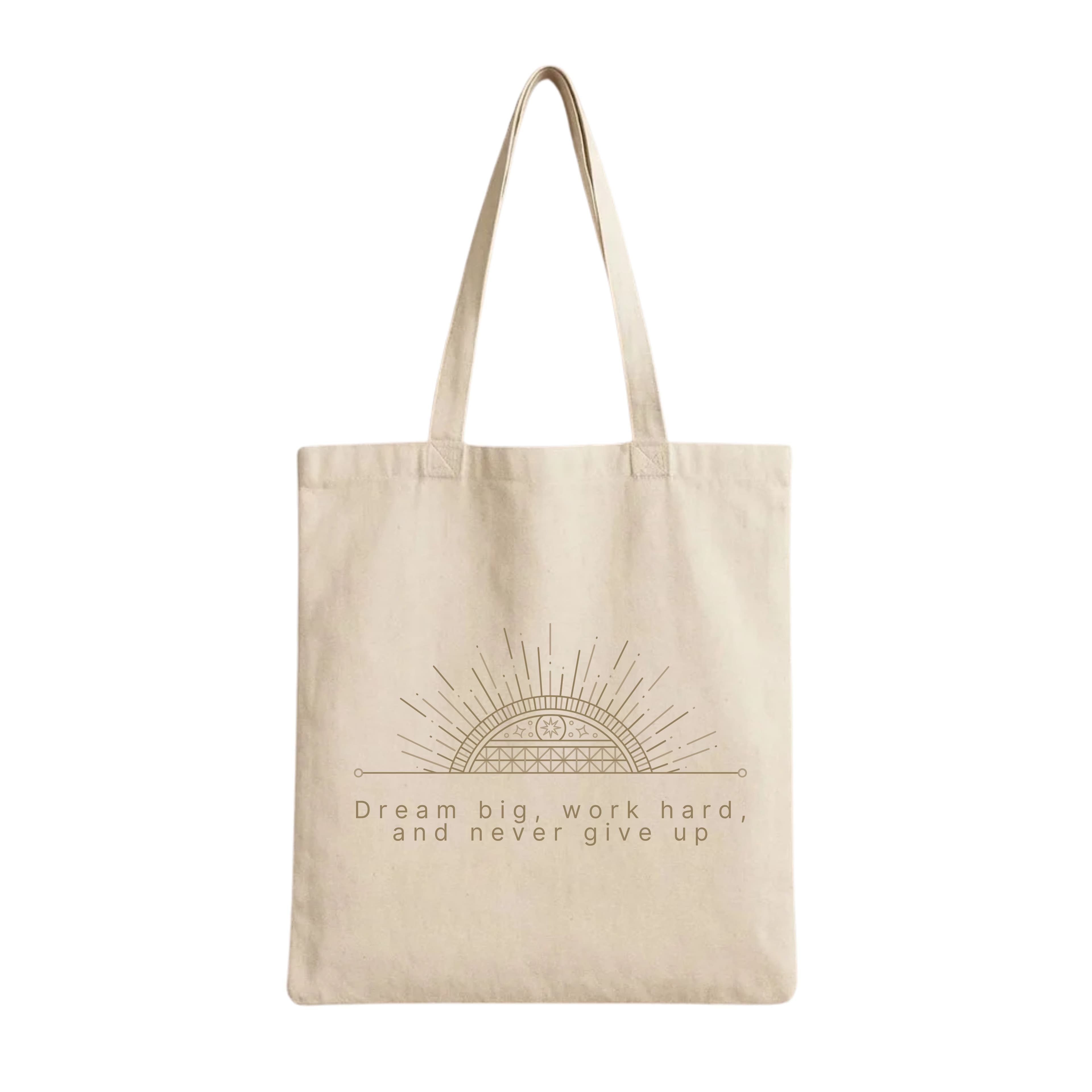 Tote Bags (Dream Big Work Hard Never Give Up) 230 GSM Cotton Bags