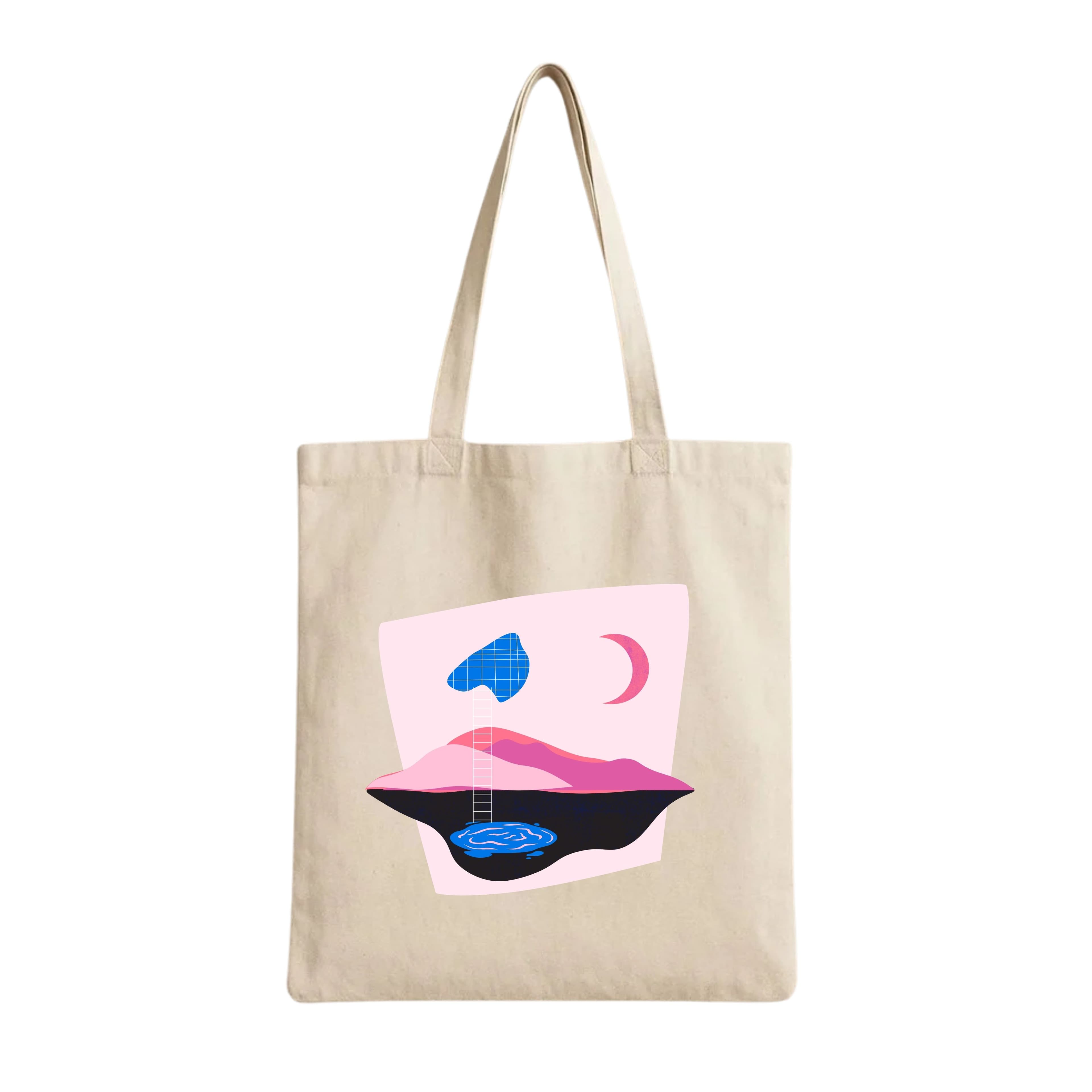 Tote Bags (Surreal Pink Dreamscape) 230 GSM Cotton Bags