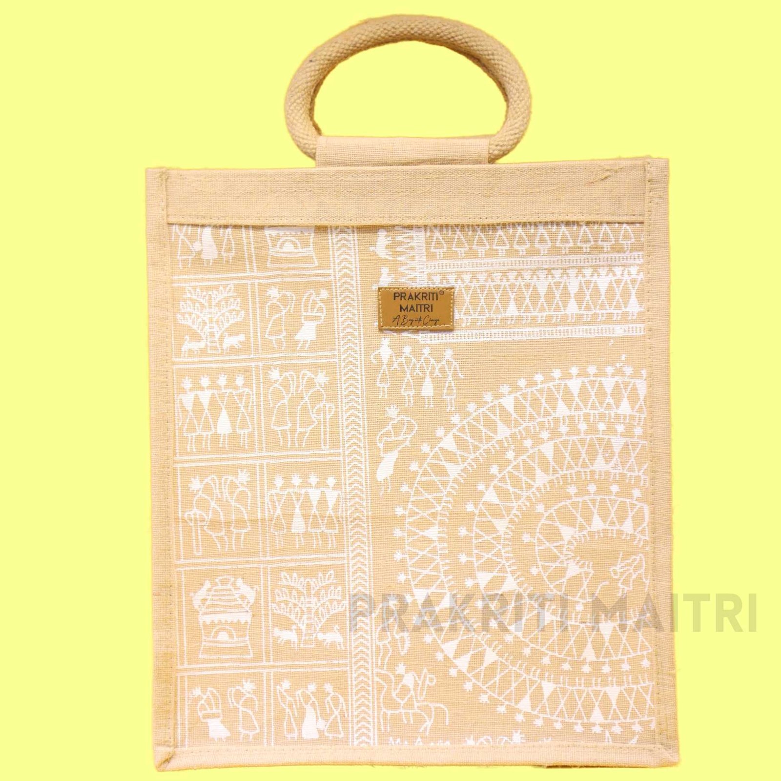 Jute Lunch Tote: Jasper - Bombay Bags