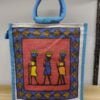 Traditional Tribal Art Print Jute Bags for Lunch box | 100% Eco-friendly Jute Bags for Return Gifts | Blue