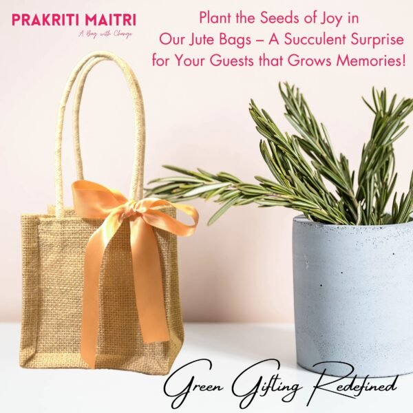 jute planter bag for return gifts pack of 10