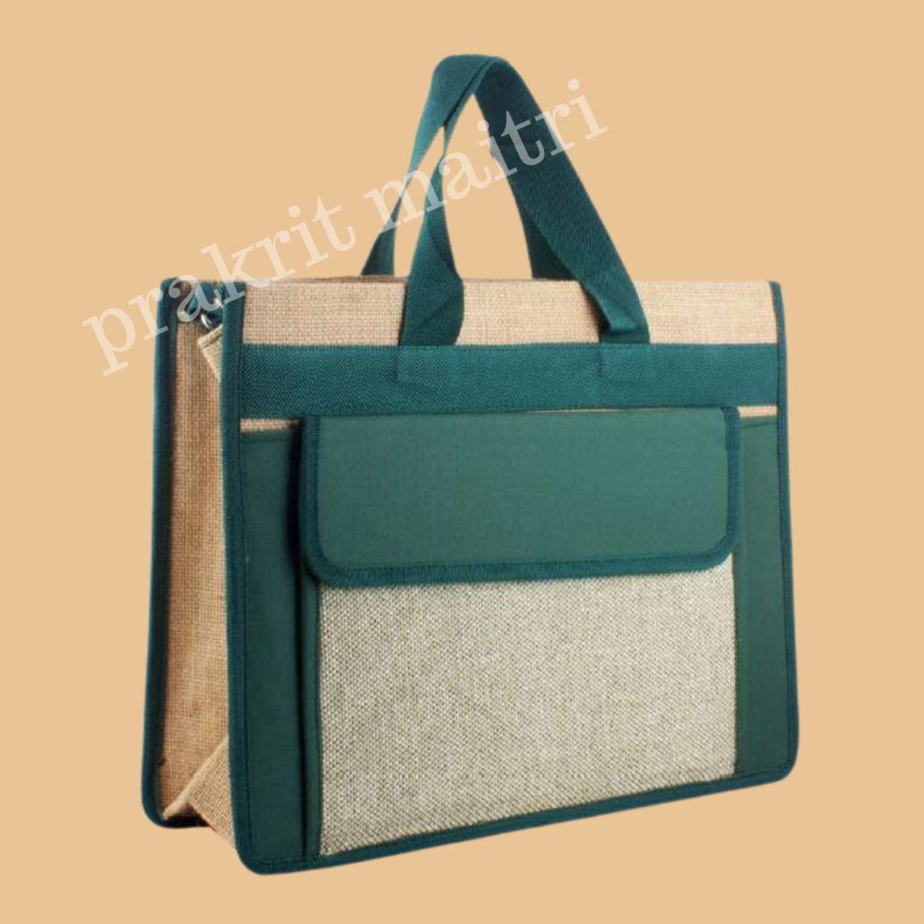 Jute conference laptop bag with Spacious